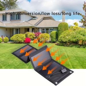 30W Solar Folding Bag USB Outdoor Mobile Portable Solar Charging Pool Treasure Monocrystalline Silicon Charging Board is very practical for outdoor camping, hiking, and emergency charging. High conversion rate and fast charging