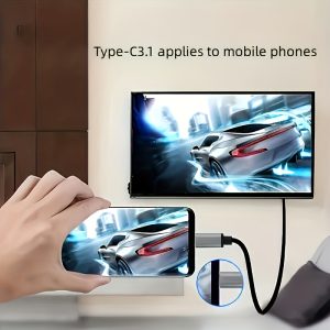 1pc 4K HD USB-C to HDTV Adapter, Type-C.1 to HDTV Cable, Mobile Phone Screen Mirroring, Laptop and Tablet Projection Casting, No Battery Required, Operating Voltage ≤36V