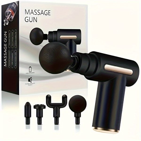 USB Rechargeable Massage Gun with LED Display, 6 Intensity Levels, Full Body Muscle Relief, Portable Deep Tissue Percussion Massager with Lithium Battery, Ideal Gift for Friends