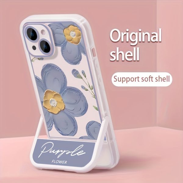 Suitable for Iphone 15 Pro Max/14 PLUS/13/12/11 Comes with a Stand Phone Case, Shock-Absorbing, Anti Slip, Lightweight, Creative And Personalized Protective High-Quality Frame All Inclusive Protective Case Soft Shell