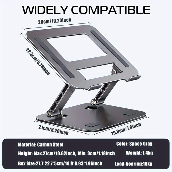 Laptop Stand for Desk, Ergonomic Adjustable Foldable Computer Stand, Heavy Duty Carbon Steel Laptop Riser, Notebook Holder Stand Compatible with 25.4cm-39.62cm MacBook Air/Pro/Dell XPS/Lenovo/HP