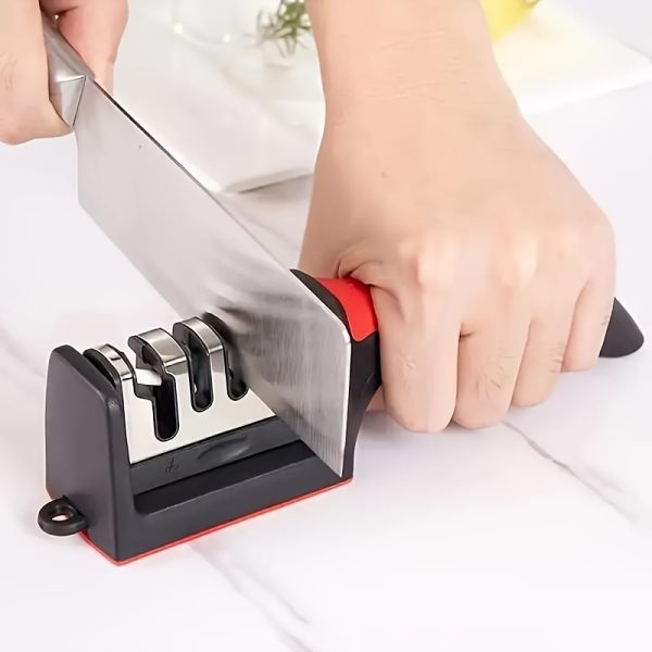 Ceramic Manual Knife Sharpener, Uncharged Kitchen Tool, No-Battery Quick Efficient Sharpening System for Restaurant And Home Use