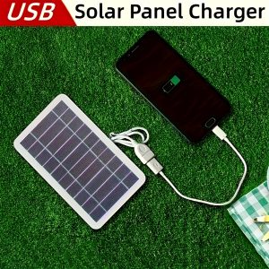 2W Solar Charger with USB - Magnetic, Pure Solar Power, Ideal for Outdoor Camping & Home Use