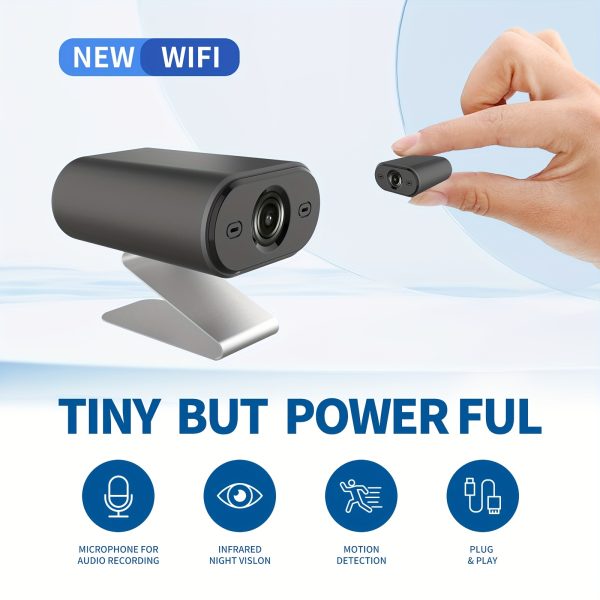 480P HD WiFi Security Camera with Infrared Night Vision, USB Charging, Motion Detection & Remote Viewing, Easy Installation, Non-Waterproof, PVC Material, Wide-Angle Lens