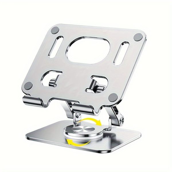 360-Degree Rotating Tablet Stand, Swivel Tablet Stand With 360 Rotating Base, Adjustable Tablet And Mobile Phone Holder, Aluminum Alloy Multifunctional Desktop Lazy Stand