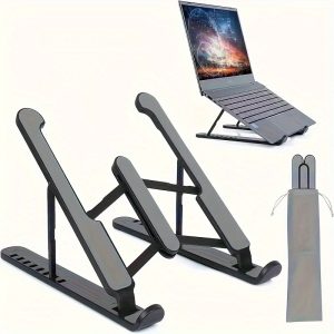 Adjustable Laptop Stand with Multiple Angles, Portable And Foldable, Suitable for Laptops Ranging from 10 to 43.18 cm.