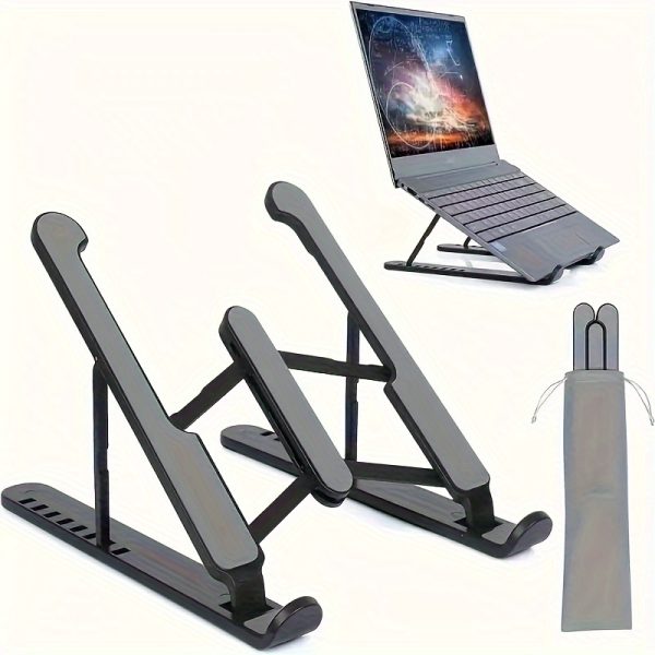 Adjustable Laptop Stand with Multiple Angles, Portable And Foldable, Suitable for Laptops Ranging from 10 to 43.18 cm.