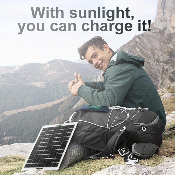 1pc Solar Portable Charging Panel Outdoor Solar USBCharger ls Suitable for Outdoor Travel And Camping, Mobile Power.Mobile Phone Charging Bank, Flashlight, Fan, Solar Panel Charger USB/DC, Charging a 5V battery