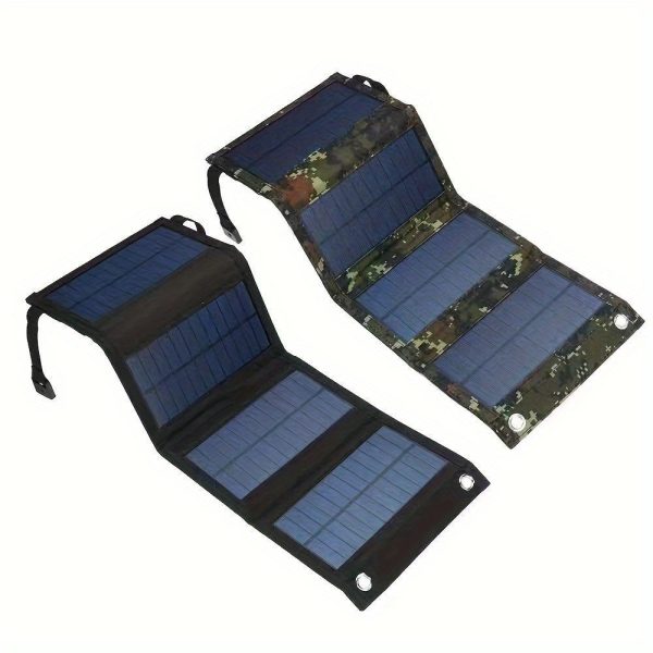 1pc Portable Foldable Solar Charging Panel - Durable Insulated Material, USB Interface for Outdoor Adventures, Camping & Hiking - Ideal for Mobile Phones & Small Appliances