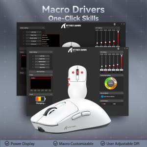 ATTACK SHARK X3 49g SUPERLIGHT Mouse, PixArt PAW3395 Gaming Sensor, BT/2.4G Wireless/Wired Gaming Mouse, up to 26000, 200 Hrs Battery, Office Mice for Win11/Xbox/PS/Mac (White)