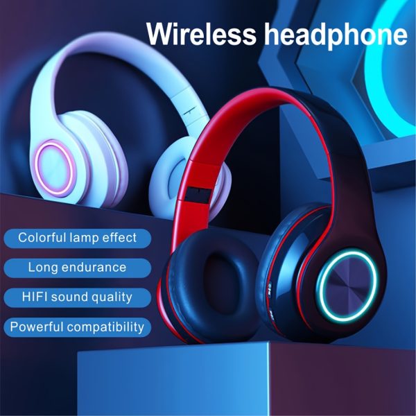 B39 Wireless Headphones with a Classic Head-Mounted Design And Vibrant Colors.