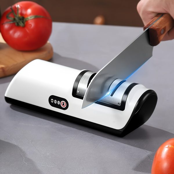 1pc Electric Knife Sharpener with 2-Level Speed Adjustment, USB Rechargeable Lithium Battery, ABS Material, Quick Sharpening for Home, Kitchen, Outdoor, Camping Use, Camping Essentials | Ergonomic Sharpener | Efficient Sharpening