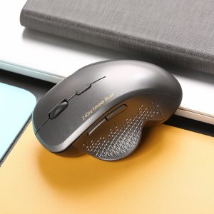 ConnectFit Ergonomic 2.4GHz Wireless Mouse, Comfortable Touch, Non-Wireless, Battery Powered, for Laptop, Gaming, Office, Entertainment, Suitable for Left & Right Hand Users, Plastic Material