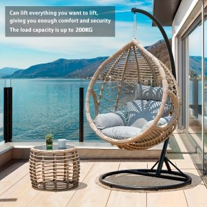 4pcs Stainless Steel Swing Chair Kit - Indoor/Outdoor Hanging Hammock Set with Telescopic Springs & Hooks, No Chair Included, Rotating Device