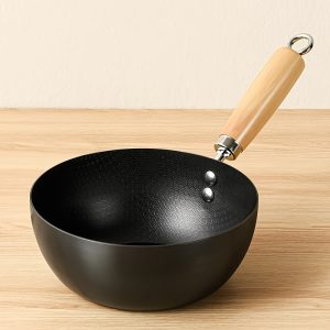 1pc 20cm Small Iron Wok - Traditional Chinese Non-Stick Mini Pot, Ideal for Gas Stoves, Perfect for Stir Fry Vegetables and Meat, Kitchen Essentials