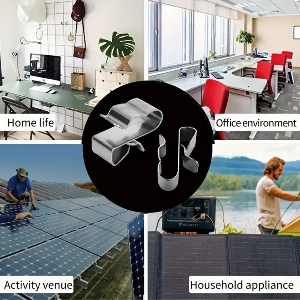 Stainless Steel Wire Clips 40/80pcs - Cable Clamp Trailer Frame Wire Holder for Solar Panel PV Wiring, Boat Cables, Automotive Replacement Parts, Durable Barb Design, Easy Installation, No Electricity Required