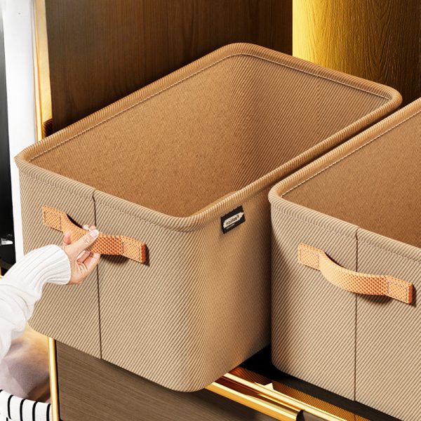 Modern Fabric Storage Bins with Handles, Stackable Organizer Baskets, Versatile Clothes and Toy Storage Boxes, Durable Thickened Frame, for Home, Dorm, Wardrobe, Space-Saving Essentials, Shelf Baskets