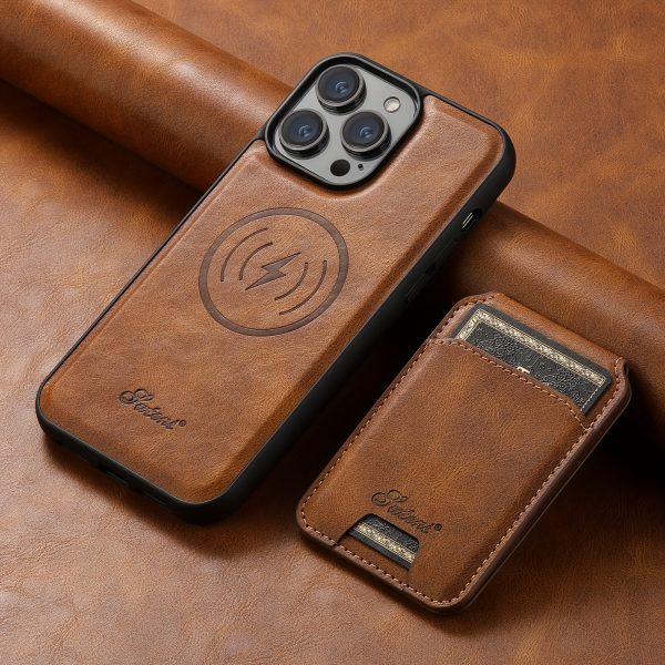 2-in-1 Detachable Phone Case Compatible With Wireless Charging Magnetic Card Holder Wallet Rear Cover Can Stand For IPhone 15ProMax 15Plus 14 13 12 Black/brown/blue/Khaki/red