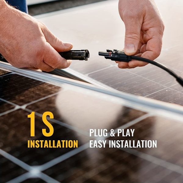 Solar Panel Y Branch Connectors - 30A, DC1000V, Easy Plug & Play Installation, Compatible with 10-14 AWG Cables