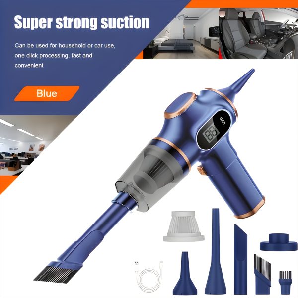 1pc Cordless Handheld Vacuum Cleaner, High Power USB Charging, Extended Battery Life, Multifunctional Dust Remover, Suitable for Home and Car Use, Pet Hair, Dust and Debris Cleaning, Includes Accessory Kit