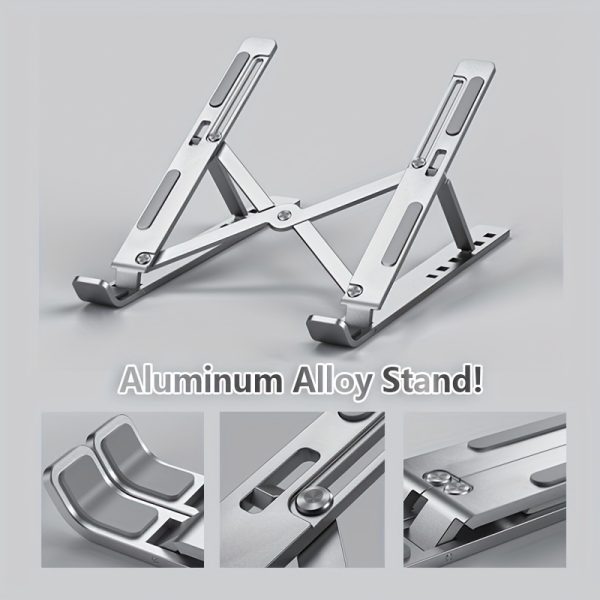 AOCIWE Aluminum Alloy Dual Cooling Gaming Laptop Stand - 6-Angle Adjustable, Foldable Design for Tablets & Notebooks