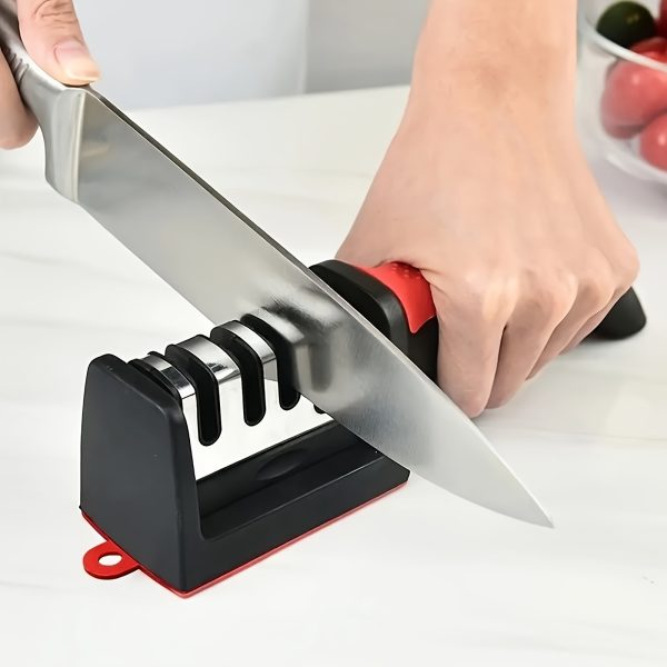 Knife Sharpener 4 Stages Professional Kitchen Sharpening Stone Tungsten Artificial Diamond Ceramic Sharpener Tool