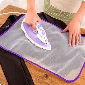 Easyglide, High-Temperature Resistant Ironing Mesh Pad - Protective Fabric for Even Heat Distribution, Zipper & Button Safety, Machine Washable