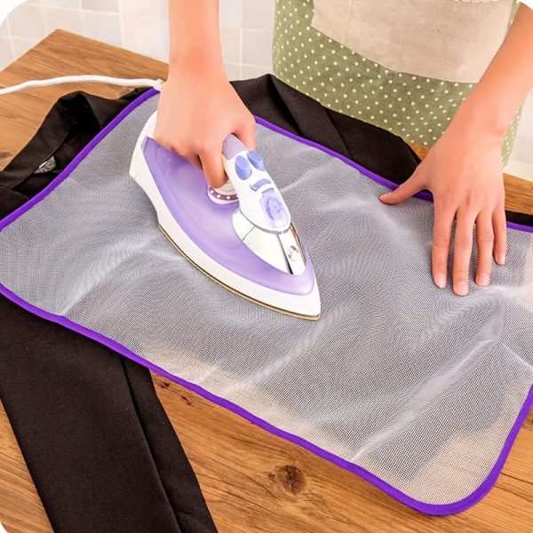 Easyglide, High-Temperature Resistant Ironing Mesh Pad - Protective Fabric for Even Heat Distribution, Zipper & Button Safety, Machine Washable