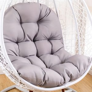 Thick Hanging Chair Cushion Replacement – Extra Plush Egg Chair Pad Only, Heavy-Duty Indoor/Outdoor Swing Seat Cushion for Porch, Patio & Garden