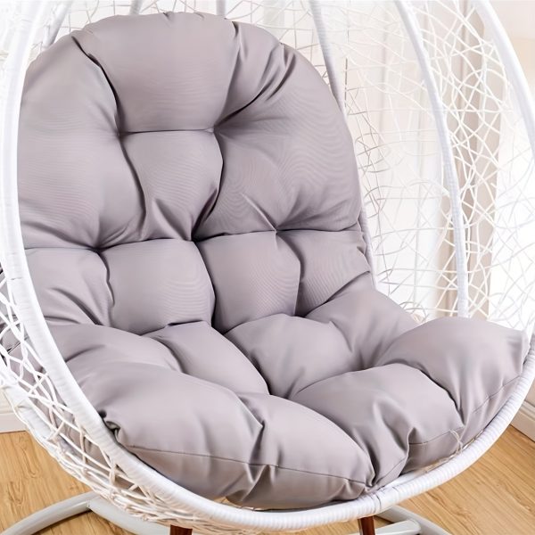Thick Hanging Chair Cushion Replacement – Extra Plush Egg Chair Pad Only, Heavy-Duty Indoor/Outdoor Swing Seat Cushion for Porch, Patio & Garden