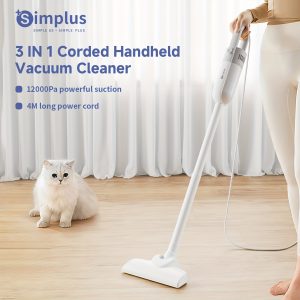 Simplus Powerful Cord Handheld Vacuum Cleaner With HEPA F6 Filter, Washable, Lightweight Design, 2 Brushes Heads For Various Indoor And Outdoor Cleaning Scenarios, Meeting Different Needs. Category: Handheld Vacuum Cleaner