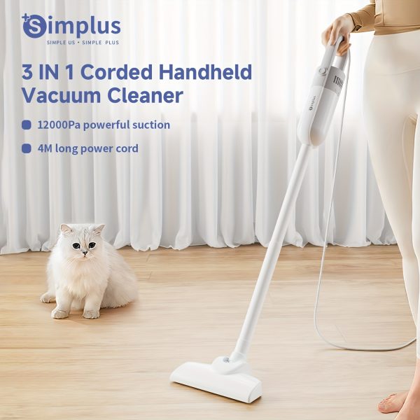 Simplus Powerful Cord Handheld Vacuum Cleaner With HEPA F6 Filter, Washable, Lightweight Design, 2 Brushes Heads For Various Indoor And Outdoor Cleaning Scenarios, Meeting Different Needs. Category: Handheld Vacuum Cleaner