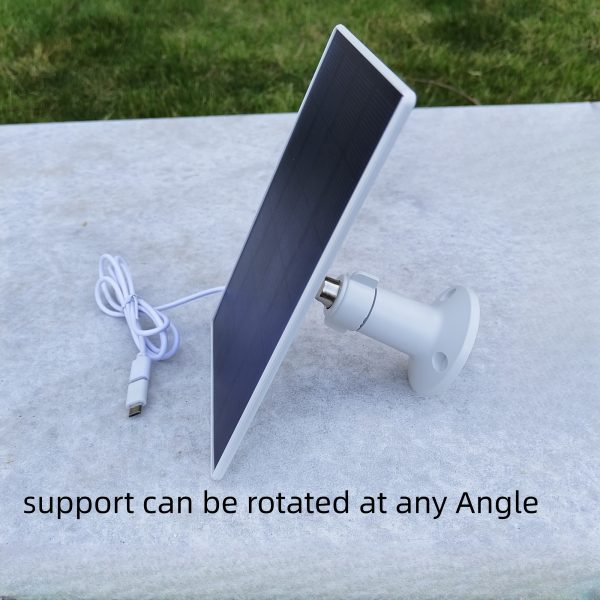 Versatile Solar Charging Panel with 360° Mount - USB & Type-C Compatible, Ideal for Security Cameras, Outdoor Lights & Fans