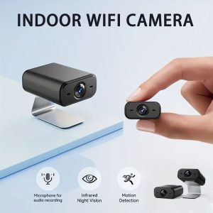 1pc OIMLYO Mini Wireless WiFi Camera, 2.4G Indoor Surveillance Cam with Motion Detection, Night Vision, Audio Recording, USB Powered, Smartphone Compatible, ABS Material, No Battery Required, Mini Camera Wireless