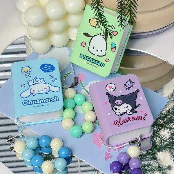Sanrio Kuromi Cinnamoroll Pochacco Wireless Earbuds for Women Sports Workout Travel Cute Earbuds Book Style with Beaded Lanyard Kawaii for Pink Girl Gaming Earbuds Small Tiny Mini Micro Pink Earphones Headphones Birthday Gift