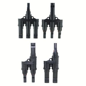 Tynoscco Solar Branch Connectors - Y-Connector for Solar Panels, 1000V/1500V Max, 50A Current, Insulation Material, No Electricity or Battery Required, for Parallel Panel Connection, 4-Pack (MFF/FMM/MFF/FMMM)