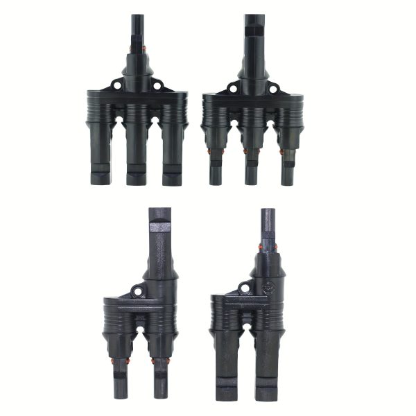 Tynoscco Solar Branch Connectors - Y-Connector for Solar Panels, 1000V/1500V Max, 50A Current, Insulation Material, No Electricity or Battery Required, for Parallel Panel Connection, 4-Pack (MFF/FMM/MFF/FMMM)