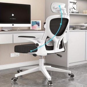 1pc Ergonomic Adjustable Gaming Chair, Polyester Upholstered, Memory Foam & Metal, No Headrest, Manual Rotating, Spot-clean, with Plastic Material, Perfect for Office Work & E-Sports