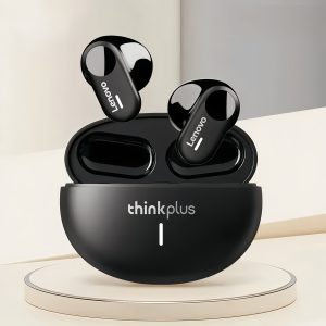 Lenovo ThinkPlus LP19 Premium Wireless Wireless Earbuds - Immersive Sound, Rechargeable USB-C Charging, 230mAh Battery, Sleek Black Design, Type-C Fast Charging Port, Wireless Audio Device|Compact Design|Ergonomic Earbuds