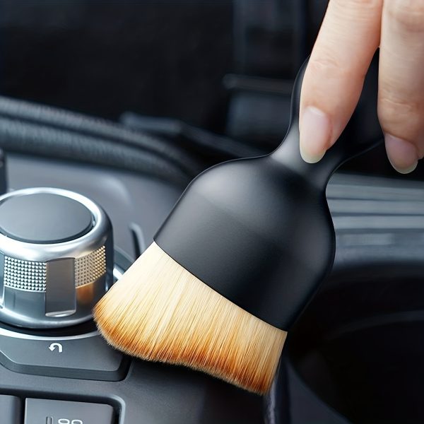 1pc Car Interior Cleaning Brush, Compact Soft Bristle Brush, Car Seat Center Console Gap Interior Dust Removal Artifact, Car Interior Air Conditioner Air Outlet Cleaning Brush, Car Accessories, Men Gift