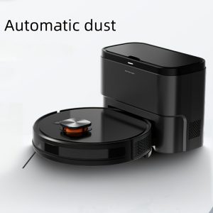Rechargeable Wi-Fi Enabled Laser Navigation Robot Vacuum Cleaner - Sweeps, Dusts & Mops with App Control, Automatic Dust Box Cleaning, Long-Lasting Lithium Battery, Sleek Black Design for Efficient Home Cleaning, Wireless Vacuum Cleaner