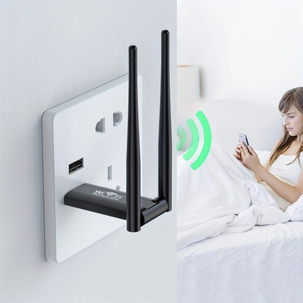 High-Power 300Mbps WiFi Signal Booster, Portable USB-Powered Wireless Repeater for Stronger Indoor Coverage, Amplifies WiFi Signal for Home & Office Use, No Battery Required, Indoor Wifi Booster | Modern Tech Accessory | Compact USB Plug, Wifi Extender