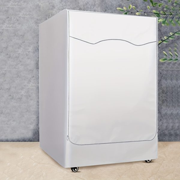 1pc Drum Washing Machine Dust Cover, Waterproof and Sun Protection Cover, Suitable for Balcony, Garden, Bathroom, Outdoor, etc