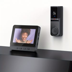 Video Doorbell with Intercom Visual Doorbell Camera with 10.92 cm Screen, Household Infrared Night Version, Two-Way Speaking, Long Battery, Easy Connection, No Need app