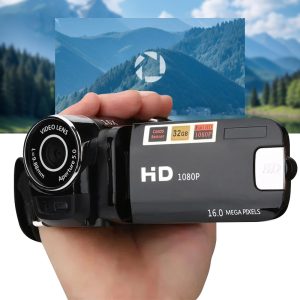 Family Outdoor Camcorder, DV90 Handheld Camera, 2.4-Inch 1080P Digital Camera, Portable Video Recorder with 16X Digital Zoom, Perfect for Outdoor Shooting, Travel Parties, Concerts, Includes Data Cable. No Charging Adapter Included, Great Christmas Gift.
