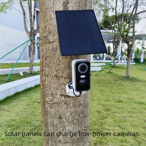 Portable Solar Charging Panel Kit - Durable Insulated Material, Easy 360° Mount for Outdoor Cameras & Fans, Type-C & USB Compatible, Low-Power Device Friendly, White/Black