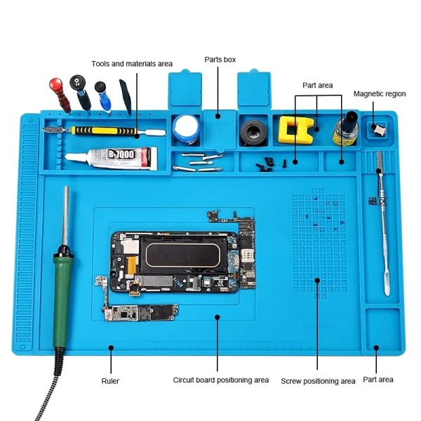 Blue Silicone Heat-Resistant Mat