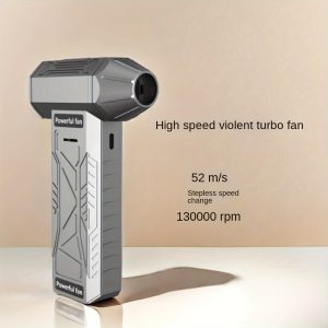 13,000 RPM High-Speed Violent Turbo Fan - Portable Handheld Camping Fan with USB Rechargeable Battery, 4000mAh, 13,000 RPM Powerful Turbine Power, Compact Design for Outdoor Adventures, Camping Cooling Device | Modern Compact Fan | Durable Plastic Body