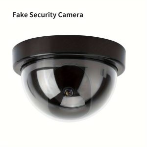 1pc Fake Security Camera, Simulating a Home Security CCTV Network Camera Model, Suitable for Indoor And Outdoor Use, No Recording, with LED Indicator Light, Mini Kawaii Cute Electronic Gift, Ideal for Home, Office, Warehouse, Yard, Garden, And Corridor.