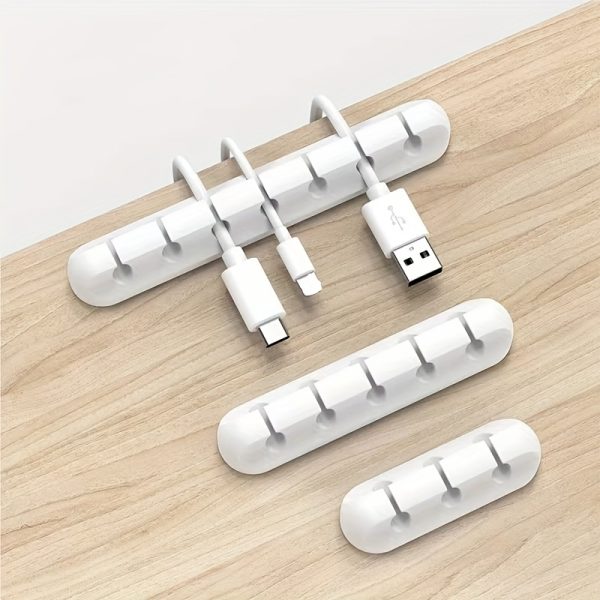 Self-Adhesive Silicone Power Cord, Mouse Wire, Earphone Organizer, Mobile Charging Cable, Desktop Management Clip, Silicone Cable Organizer for Desktops.
